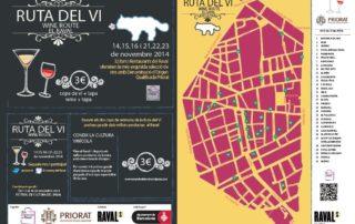 Mapa de la Ruta del Vi del Raval 2014