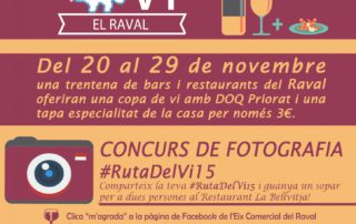 Cartell Ruta del Vi del Raval 2015