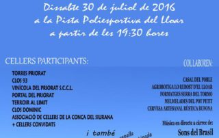 Cartell Mostra Vins el Lloar i Solanes del Molar 2016