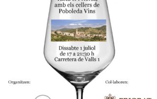 Cartell tast de vins de Poboleda a Vilallonga del Camp 1 juliol 2017